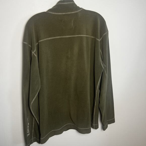 LIFE‎ IS GOOD Men’s 1/4 Zip Pullover Sweatshirt Green Micro Fleece M Cozy Travel - Picture 7 of 10